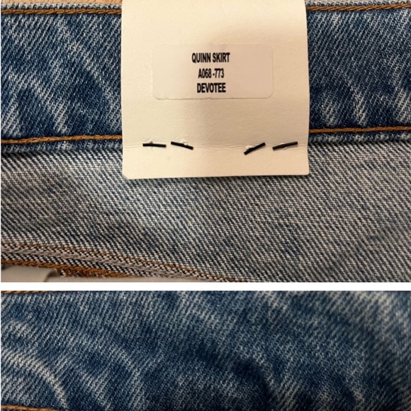Agolde Quinn High Rise Mini Skirt in Devotee - Picture 5 of 5